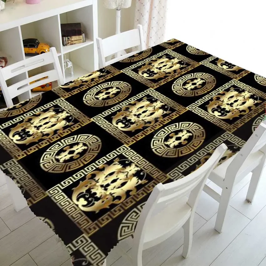 nappe chic noir et or